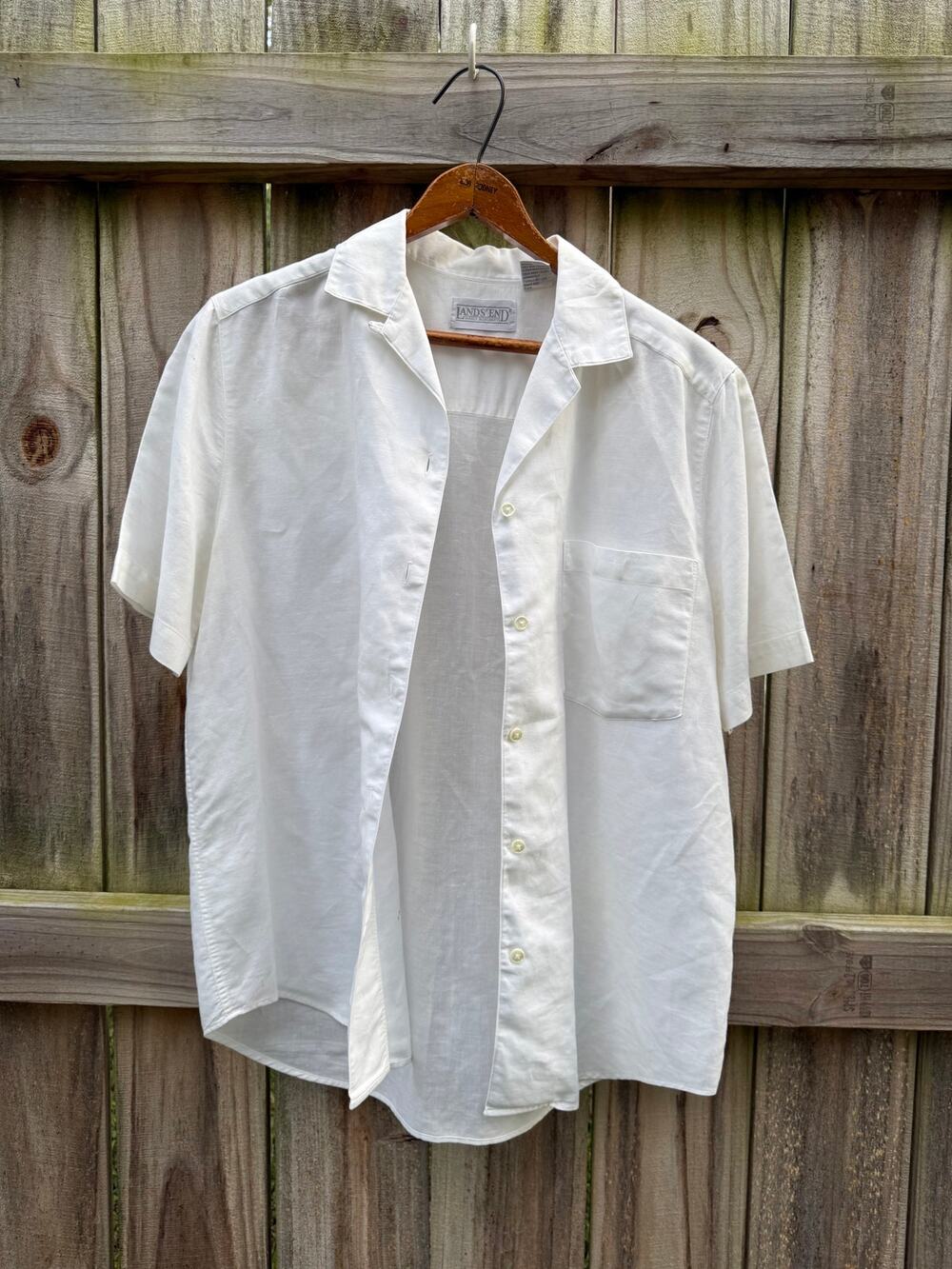Lands' End Linen Blend Camp Shirt